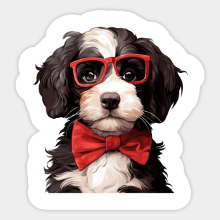 Fancy Bernedoodle Dog Sticker